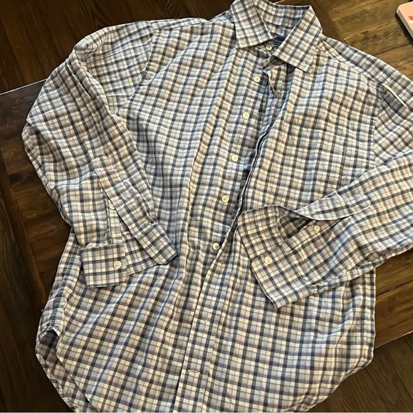 Men's Blue Checkered Shirt - Picture 1 of 2